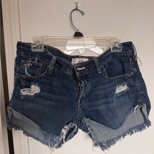 Hollister Distressed Blue Jean Shorts y2k